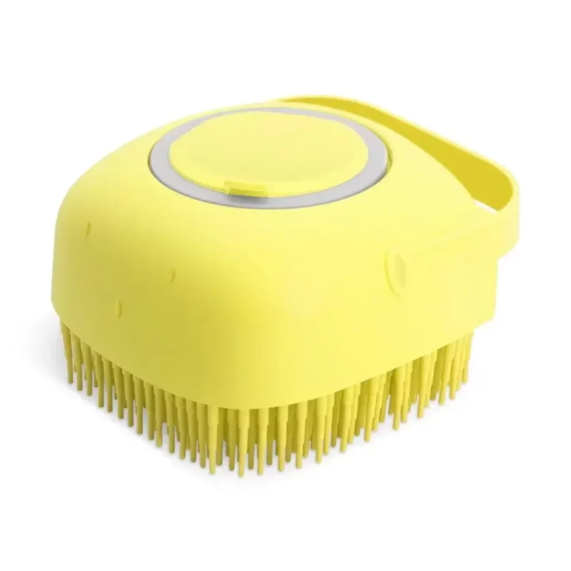 Pet Dog Shampoo Brush 2.7oz 80ml Cat Massage Comb Grooming Scrubber for Bathing Short Hair Soft Silicone Rubber – Image 8