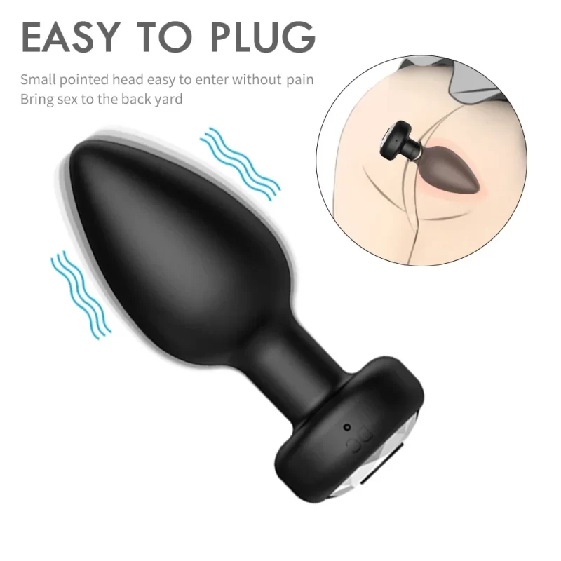 Anal Plug Vibrator 10 Speeds Butt Plug Prostate Vibrating Massager APP Remote Control Female Masturbator Sex Toys for Women Men – Image 10