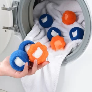 3PCS Reusable Hair Remover Washing Machine Hair Catcher Laundry Ball Dryer Ball for Clothing Dog Cat Pet Hair Remover
