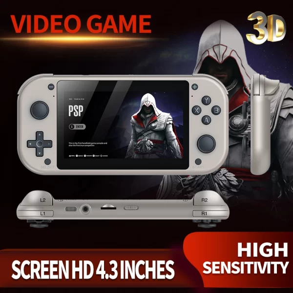 BOYHOM M17 Console de jeux vidéo Portable rétro système Linux Open Source écran IPS 4,3 pouces lecteur vidéo de poche Portable 64 Go – Image 2
