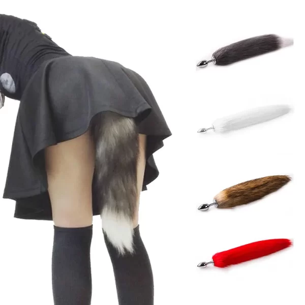 Plug Anal queue de renard Sexy, jouet Anal pour femmes, produit sexuel pour adultes, bouchons Anal pour hommes, Plug Anal en acier inoxydable, jouets sexuels Cosplay pour Couple – Image 4