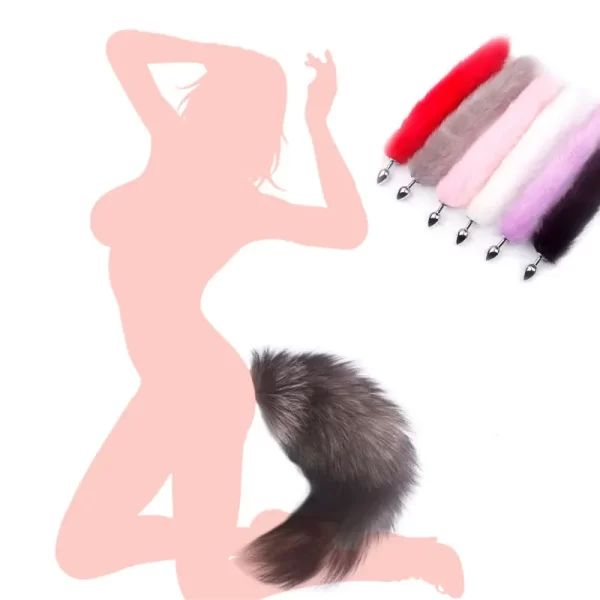 Plug Anal queue de renard Sexy, jouet Anal pour femmes, produit sexuel pour adultes, bouchons Anal pour hommes, Plug Anal en acier inoxydable, jouets sexuels Cosplay pour Couple – Image 7