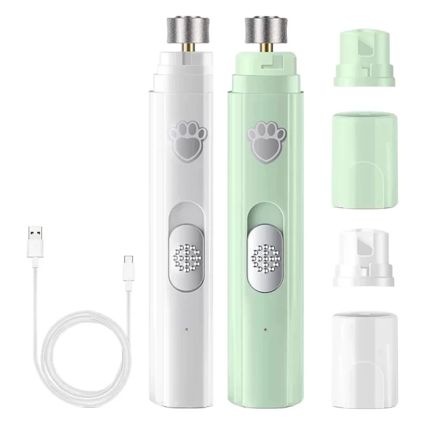 Broyeur à ongles électrique pour chien, coupe-ongles pour animaux de compagnie, Rechargeable par USB, indolore avec roue de polissage pour petits/grands animaux de compagnie – Image 7
