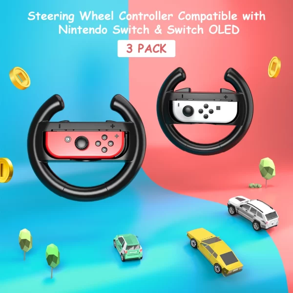 Volant pour Nintendo Switch & Switch OLED modèle Joy-Con, contrôleur de volant de course pour Mario Kart 8 Deluxe – Image 2