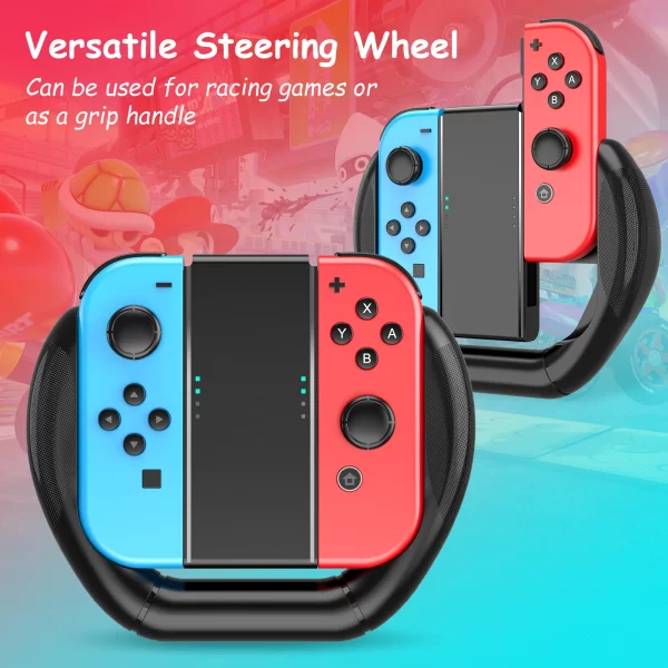 Volant pour Nintendo Switch & Switch OLED modèle Joy-Con, contrôleur de volant de course pour Mario Kart 8 Deluxe – Image 3