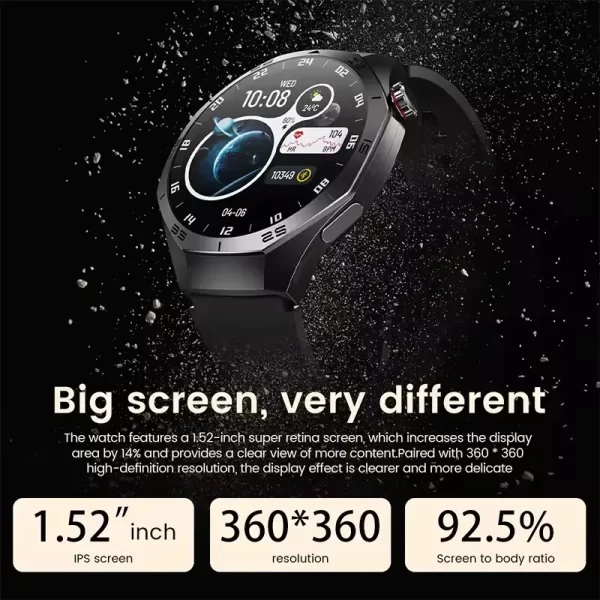 2025 nouveau pour Huawei GT5 Pro montre intelligente hommes AMOLED écran GPS surface de mouvement fréquence cardiaque Bluetooth appels SmartWatch étanche – Image 6