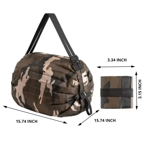 1pc sac d'achat pliable Eco-friendly imperméable sac de stockage portable grande capacité sac à main surdimensionné sac de stockage pour voyager – Image 5