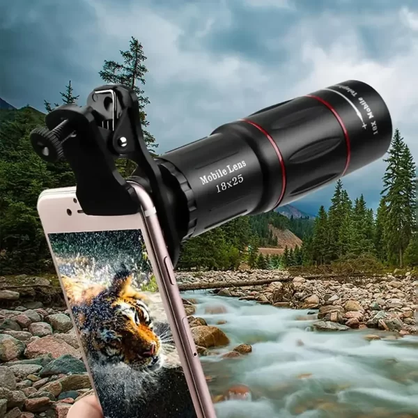 Nouveau Téléobjectif de téléphone portable, objectif de caméra à Zoom externe universel 18 fois loin du Concert – Image 2