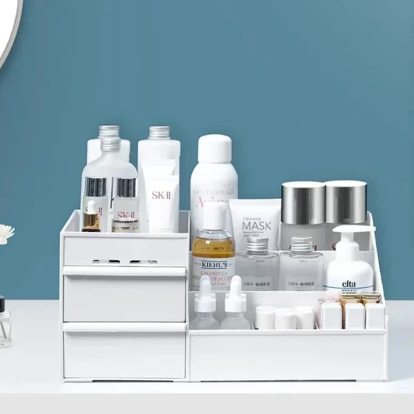 Boîte de rangement de cosmétiques multi-tiroirs, bijoux cosmétiques, vernis à ongles, conteneur de cosmétiques, boîte de rangement d'articles divers de bureau – Image 4