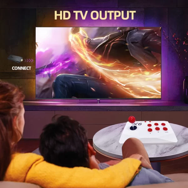 Console de jeu vidéo d'arcade 4K, bâton de jeu TV pour Console PS1/MAME/SEGA avec câble d'extension HD, Joysitck d'arcade double – Image 4
