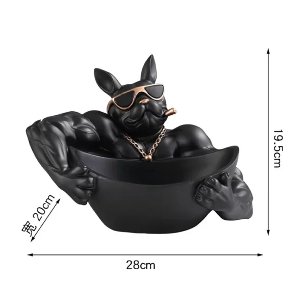 Décor à la maison Cool chien Figurine chien Statue boîte de rangement Animal ornement résine artisanat Art Sculpture Figurine décoration de la maison cadeau – Image 4