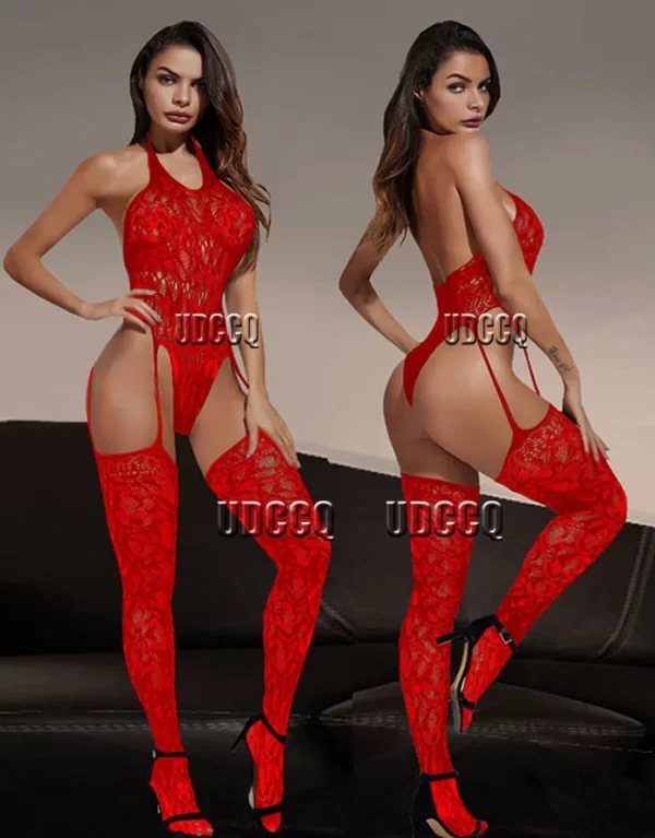 Vêtements de Noël sous-vêtements Lingerie sexy Lady lenceria Chemises Meilleur vêtements de nuit exotique grande taille babydoll rouge costume sexy – Image 3