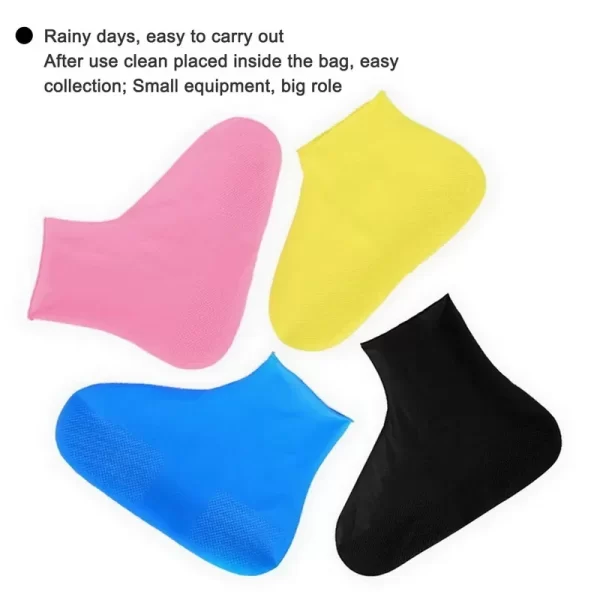 Couvre-chaussures imperméables, bottes de pluie antidérapantes réutilisables, couvre-bottes de pluie en caoutchouc pour usage extérieur, équipement, articles ménagers pour la maison – Image 7