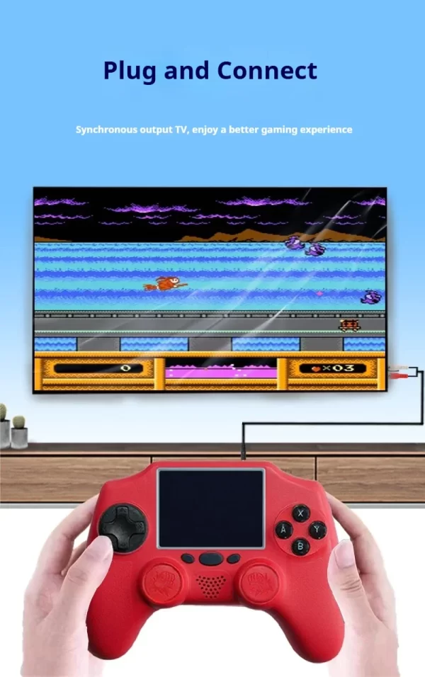 Console de jeu vidéo portable rétro H20, écran de 3.0 pouces, système 8 bits, 1000 jeux rétro intégrés, pour cadeaux de famille – Image 8