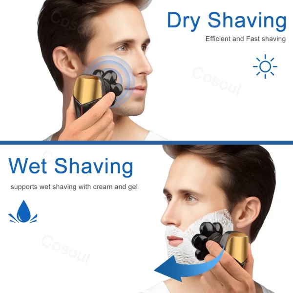 Rasoir pour hommes rasoir électrique puissant tête chauve rasoir barbe machine à raser pour hommes rasoir mari cadeau petit ami – Image 4