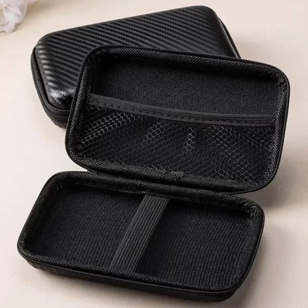 1 / 2pcs sac de stockage Eva portable Zipper Pouch Chargeur de téléphone portable Sac de protection de disque dur portable Sac de stockage de câble de données U disque – Image 4