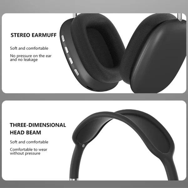 NOUVEAU P9 Pro Max Air Écouteurs Bluetooth sans fil Écouteurs annulateurs de bruit Mic Pods Over Ear Sports Gaming Casque pour Apple – Image 3