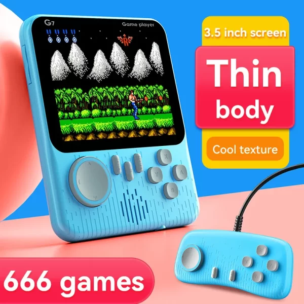 ​ Schéma de couleurs Macaron, écran couleur TFT de 3.5 pouces, Console Portable rétro nostalgique, Support couleur HD, préchargé, 666 jeux ​ – Image 3