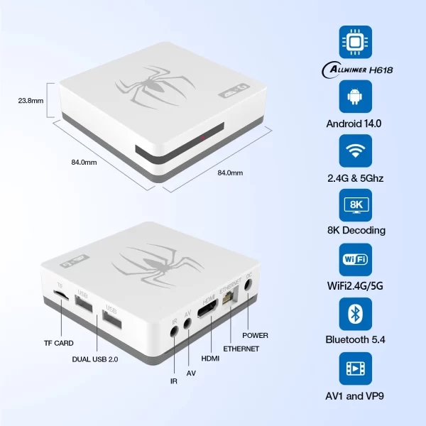 Boîte de jeu TV Console de jeu vidéo rétro intégrée plus de 20000 jeux boîte de jeu pour Android TV Smart 2.4G 5G Wifi avec manette de jeu sans fil – Image 5