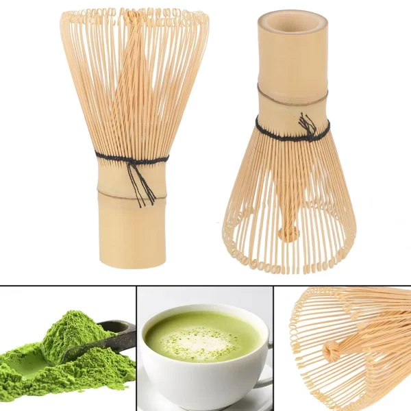 Accessoires de cuisine 100 Matcha thé vert poudre fouet service à thé cérémonie japonaise bambou Chasen thé outil brosse à thé – Image 3