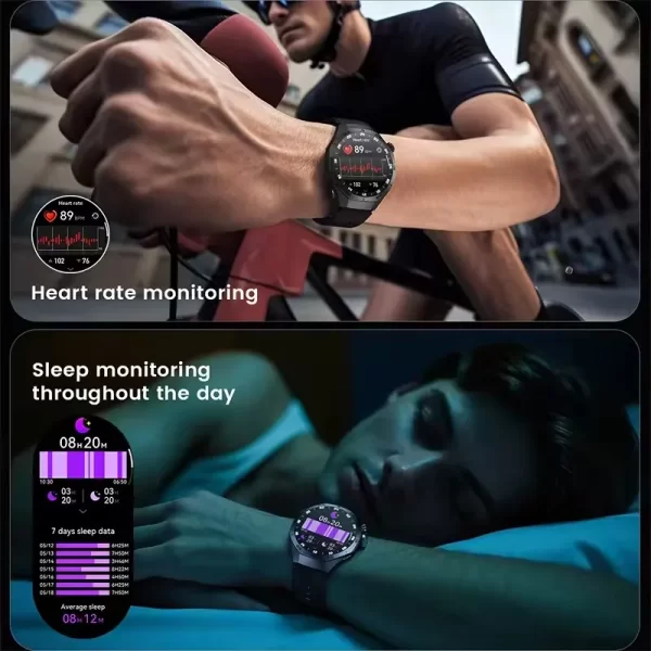 2025 nouveau pour Huawei GT5 Pro montre intelligente hommes AMOLED écran GPS surface de mouvement fréquence cardiaque Bluetooth appels SmartWatch étanche – Image 3