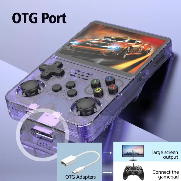 Console de jeu vidéo rétro R36S, système Linux, écran IPS 3.5 ", mini lecteur vidéo portable, 64 Go, 15000 jeux – Image 6