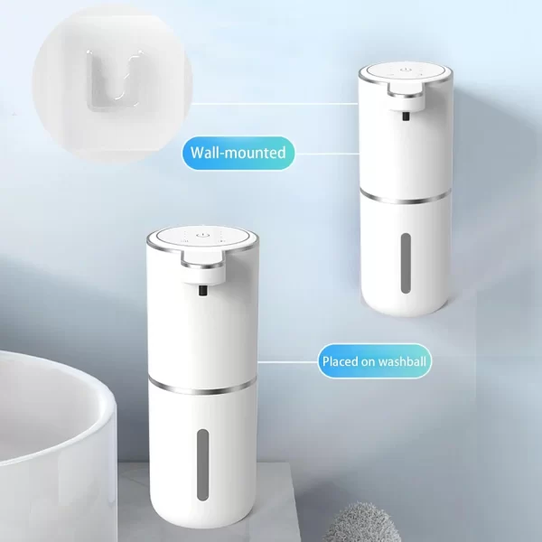 Machine à mousse de nettoyage distributeur de savon portable sans contact domestique capteur automatique mousse désinfectant pour les mains capteur toilette publique – Image 4