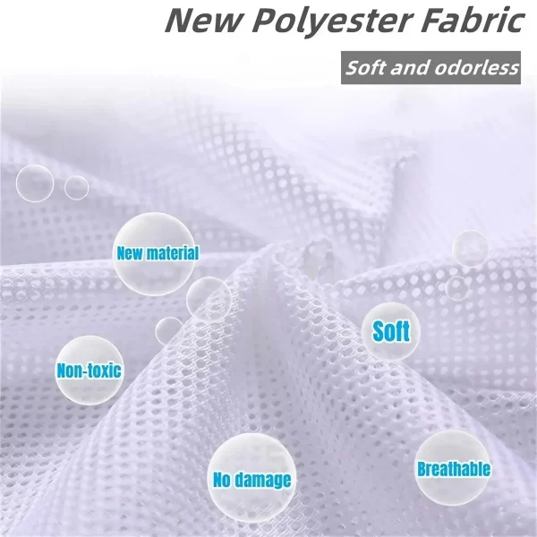 Sacs de blanchisserie en maillage - lavables en machine, utilisation pour voyages et blanchisserie, avec fermeture à corde de tirage pour blouses, lingerie et sous-vêtements – Image 4
