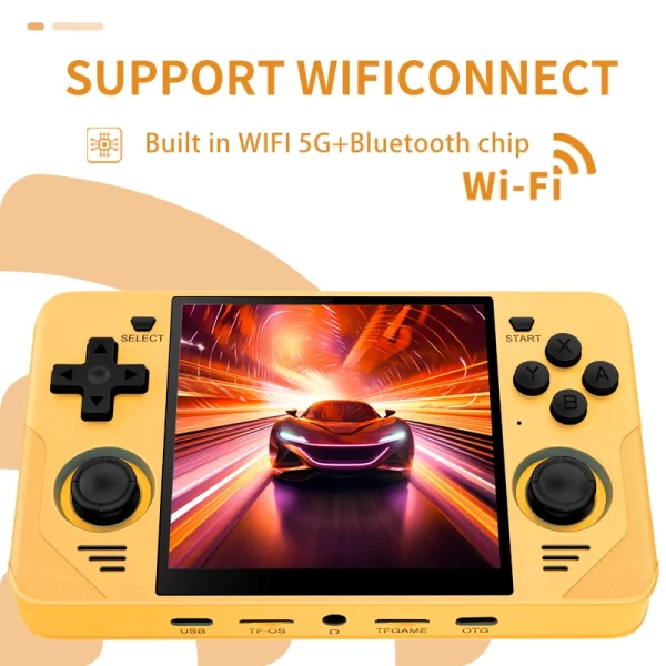 POWKIDDY-Console de jeu RGB30 jaune, 720x720, écran Ips 4 pouces, WiFi intégré, RK3566, Open-Source, Retro Determiner, Cadeaux pour enfants – Image 4