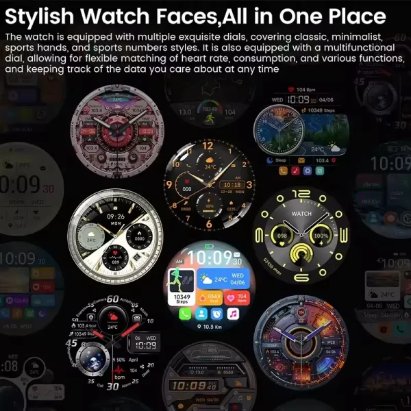 2025 nouveau pour Huawei GT5 Pro montre intelligente hommes AMOLED écran GPS surface de mouvement fréquence cardiaque Bluetooth appels SmartWatch étanche – Image 5