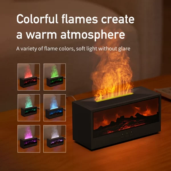 VISSKO Creative Chimney Air Humidifier Diffuseur d'huile essentielle sans eau Auto-Off Aroma avec télécommande de lumière LED pour cadeau – Image 4