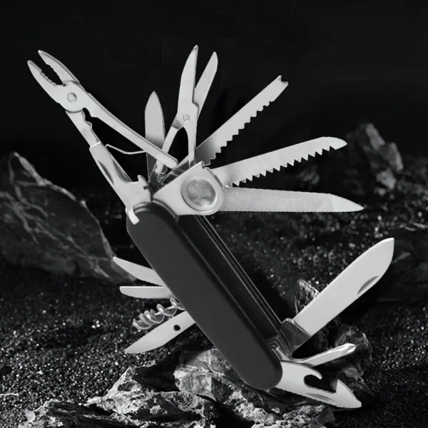 Couteau de poche multifonctionnel pliant de l'armée, outils à main suisses, outil opaque, équipement EDC, camping en plein air, survie – Image 4