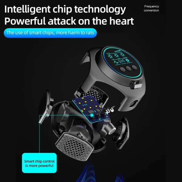 Répulsif ultrasonique pour rongeurs 4 en 1, répulsif électronique pour rats à 360 degrés, répulsif efficacement les mouches, les cafards et les moustiques pour l'intérieur – Image 5