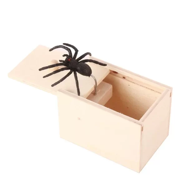 Trick Spider – boîte de peur amusante, boîte cachée en bois, farce de qualité, boîte de peur en bois, jeu amusant, jouets de farces pour amis, meilleur cadeau – Image 6