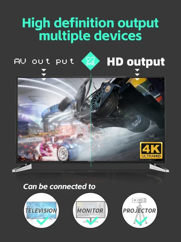DATA FROG Y2 Fit 4K Game Stick Console somatosensorielle rétro intégrée plus de 1000 jeux NES Console de jeu vidéo sans fil TV Dendy – Image 6