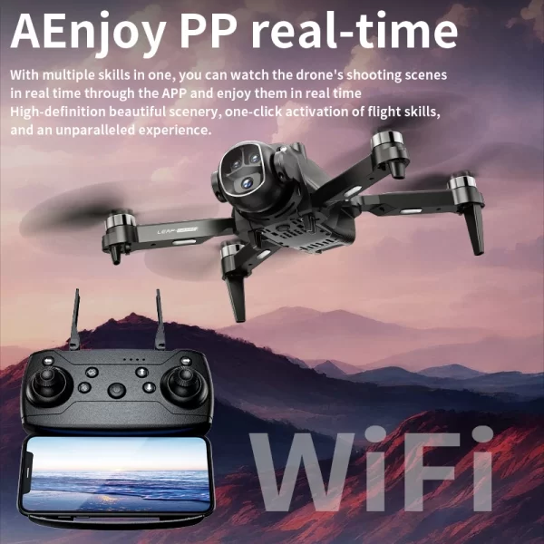 H21 RC Drone 2.4G 5G GPS professionnel 8K HD photographie aérienne avion télécommandé HD double caméra quadrirotor garçons jouets cadeaux – Image 3