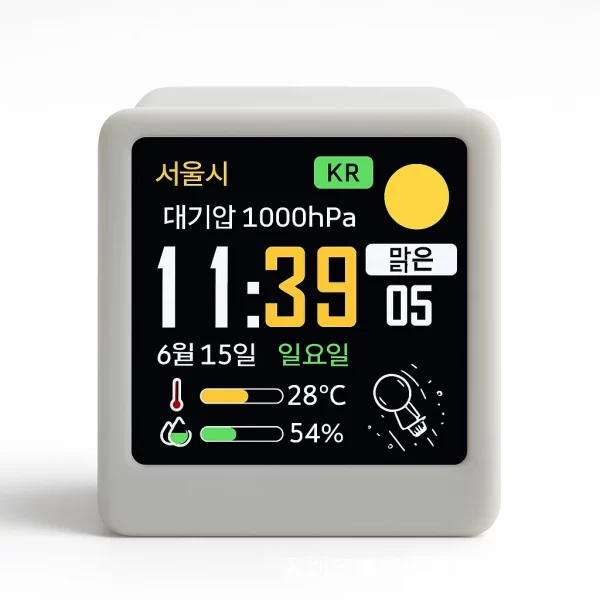 Mini nouvelle horloge météo animée de bureau WiFi, ornement créatif, Station météo multifonctionnelle – Image 6