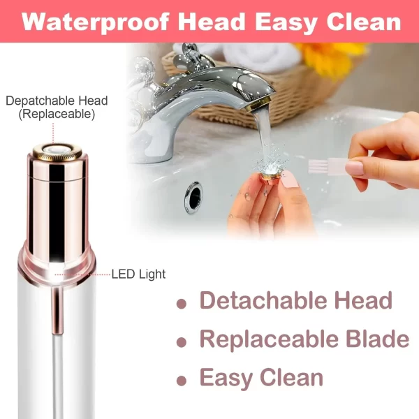 Épilateur électrique portable en forme de rouge à lèvres pour femmes, indolore et efficace, épilation du visage, rasoir domestique, outil de rasoir – Image 5
