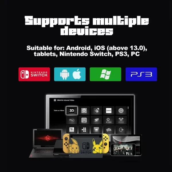 Ipega PG - 9777SH Bluetooth Gamepad pour Nintendo Switch Android iOS iPad PC avec joystick de vibration linéaire de lumière RGB – Image 6