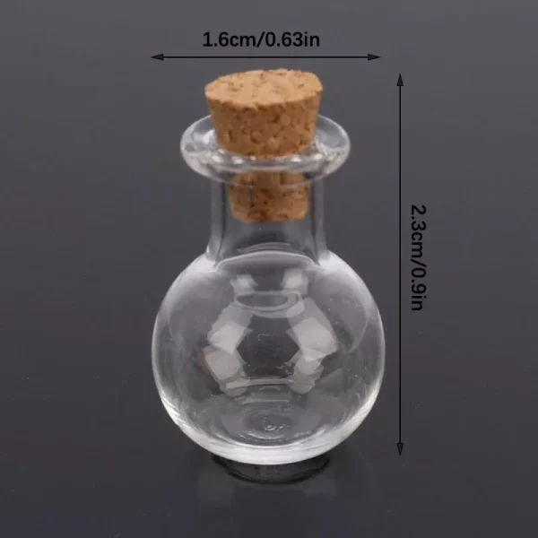 Petites bouteilles en verre, 10 pièces, bouteille de Potion Miniature, Mini flacons en verre de liège pour mariage – Image 4
