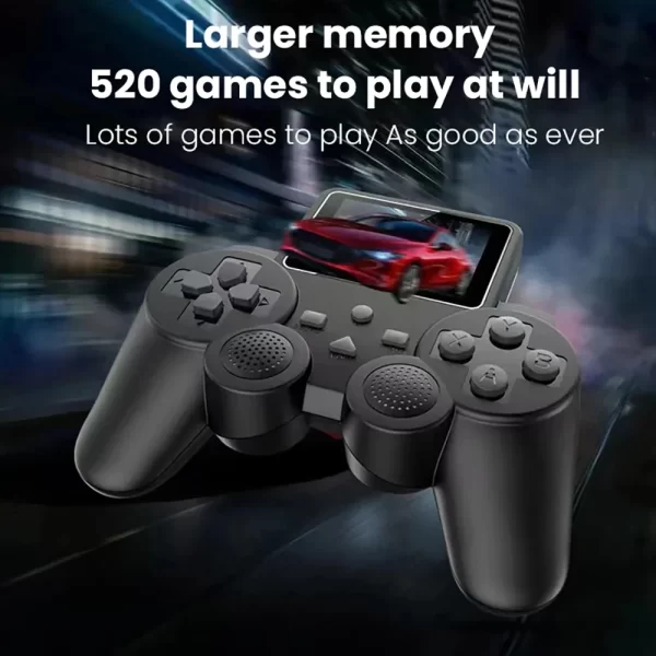 S10 Consoles de jeux vidéo portables Manette de jeu 2.4 pouces Jeux de 520 intégrés Contrôleur de jeu de poche AV Contrôle de sortie pour enfants Cadeaux – Image 2