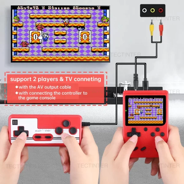 Mini console de jeu vidéo rétro portable, 8 bits, 500 jeux intégrés, console de jeu AV Out, délibérément garçon, universitaires, Jubenz – Image 5