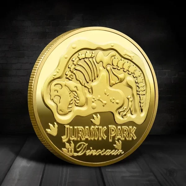 Souvenir Coin REPLICA Commemorative Coins Medallion Badges Coins Jurassic Park Dinosaurs Coins – Image 2