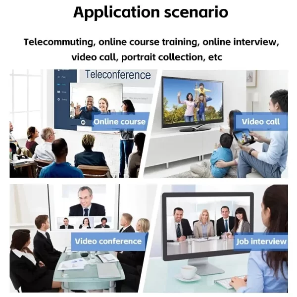 Caméra 1080P HD Ordinateur HD Caméra USB intégrée dans Microphone Caméra réseau USB Caméra Web pour le travail avec le trépied Microphone – Image 7