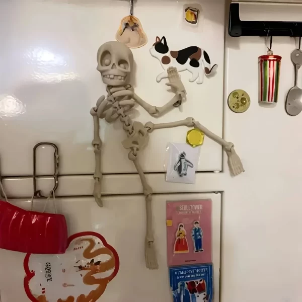 Aimant magnétique pour réfrigérateur, crâne posable, cadeau d'halloween amusant, décoration de cuisine et de salle à manger de pâques, accessoire pour la maison, décor original, 1 pièce – Image 4