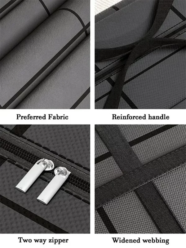 Sac de rangement en matériau Composite noir, grande capacité et Super porteur, anti-poussière et résistant à l'humidité avec fermeture éclair, 1 pièce – Image 5