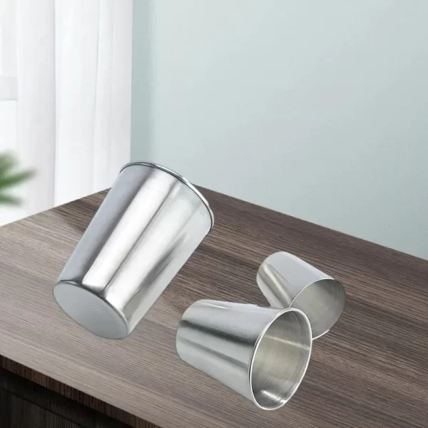2025 4 pièces tasses en acier inoxydable de voyage en plein air Mini verres pour whisky vin avec étui verres portables 30 ml/70 ml/170 ml – Image 5