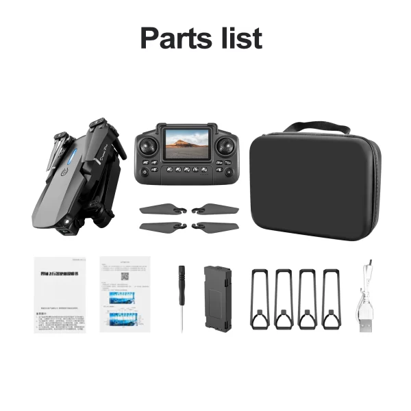 Drone professionnel E88 PRO 8K HD, caméra grand Angle, WiFi FPV, maintien en hauteur, pliable, RC, hélicoptère Quadrotor, jouets pour enfants – Image 9