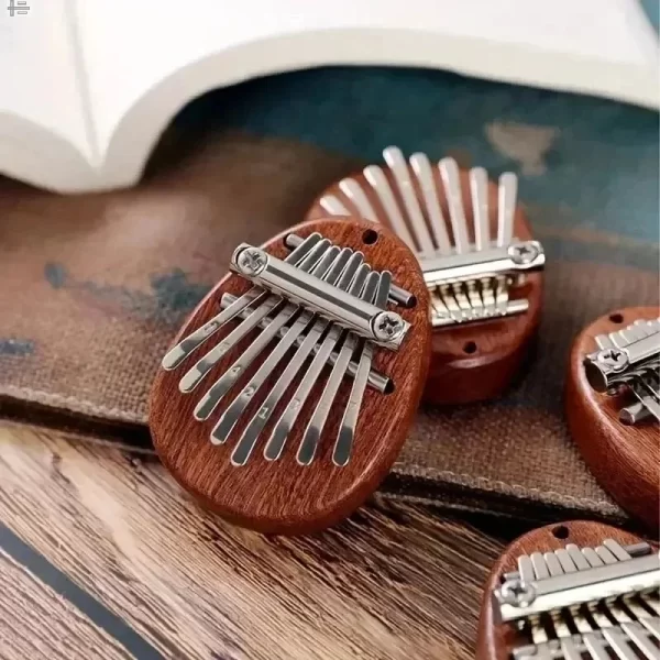 8 touches Mini bois Kalimba haute qualité exquis doigt pouce Piano Marimba Musical bons accessoires pendentif cadeau – Image 4
