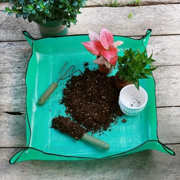 1 pièces tapis de plantation 50 cm -100 cm tapis d'empotage de jardinage pliable plante de jardin Pot de fleur transplantation tapis imperméables – Image 4